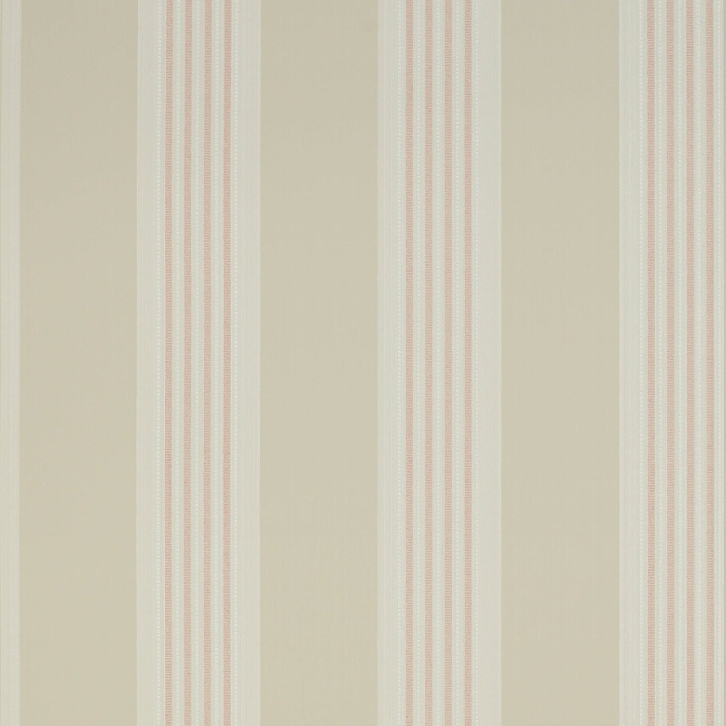 Tealby Stripe Wallpaper - Cream/Pink - Colefax & Fowler - 07991/08