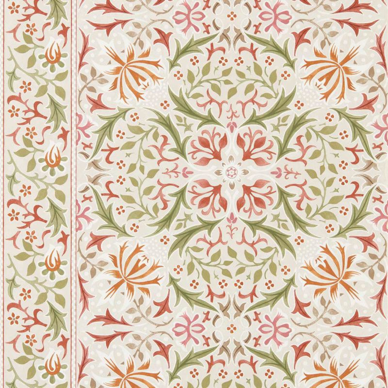 Walthamstow Wallpaper - Rose/Nettle - Morris & Co - 217602