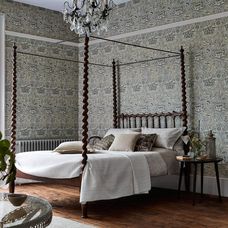 Wandle Wallpaper - Grey/Stone - Morris & Co - 216826