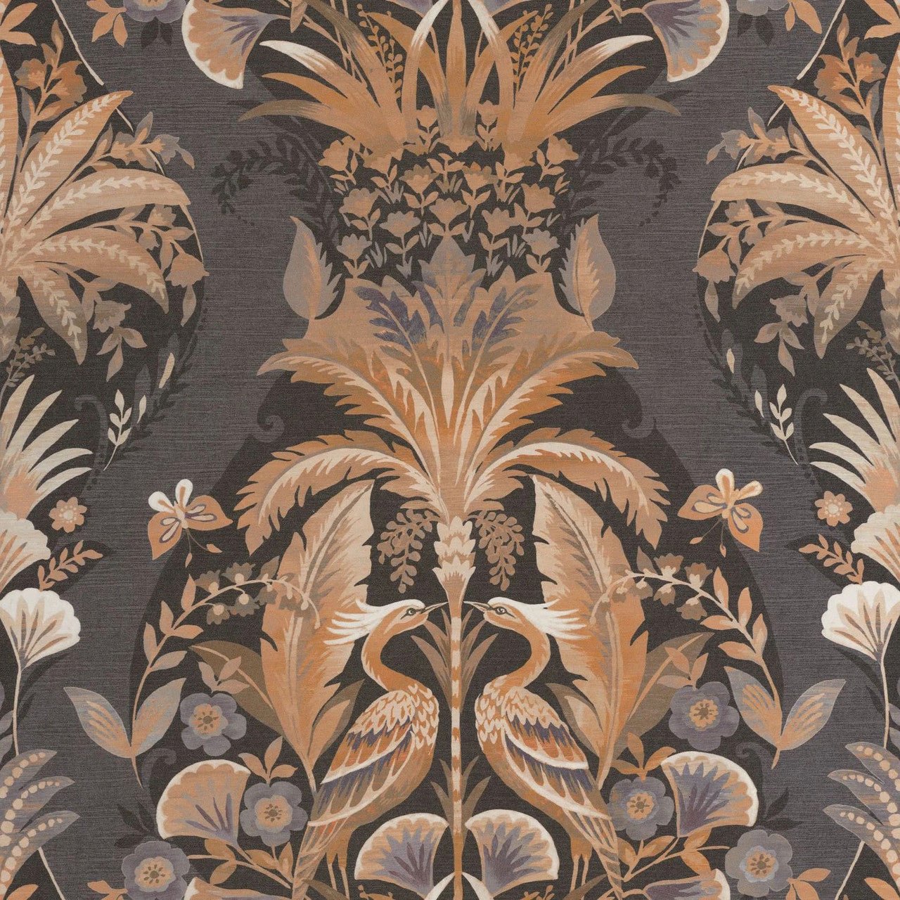 Whisper Heritage Wallpaper - Noir Fusain - Casadeco - 201229411 - Premier Wallcovering