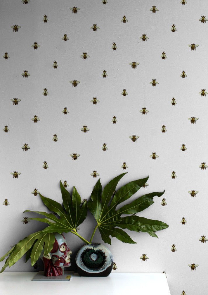 Wild Honey Bee Spot Wallpaper - Original Spot - Timorous Beasties - WHB/PRL/02 - Premier Wallcovering