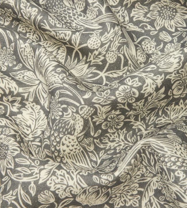 Strawberry Meadowfield in Emberton Linen Room Fabric - Gray