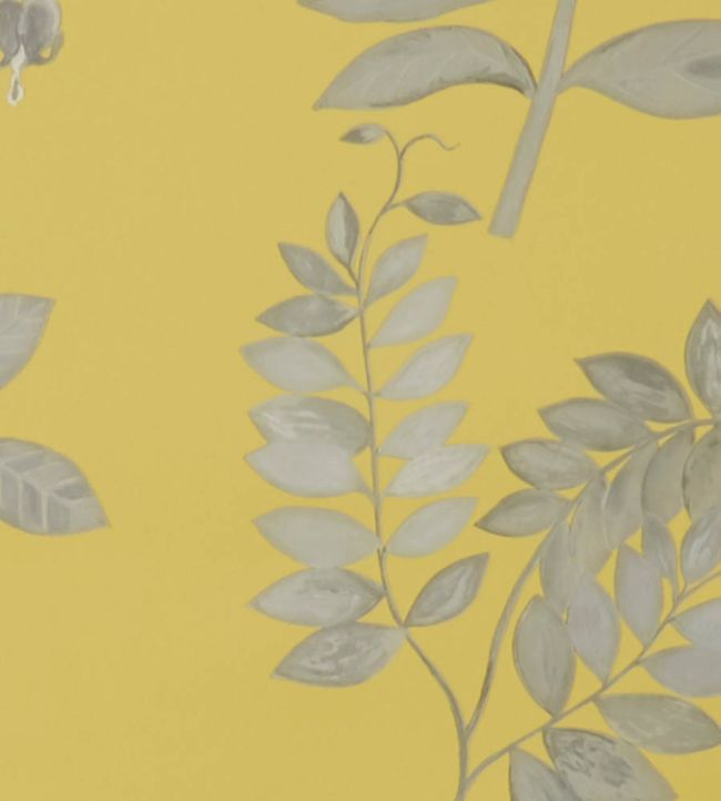 Botanical Stripe Room Wallpaper - Gold