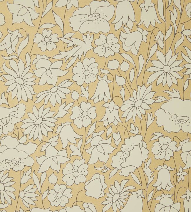 Poppy Meadow Room Wallpaper - Sand