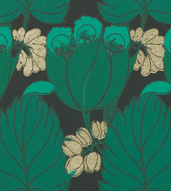 Regency Tulip Room Wallpaper - Green