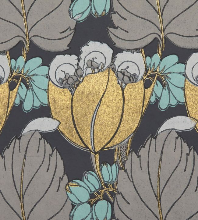 Regency Tulip Room Wallpaper - Gray