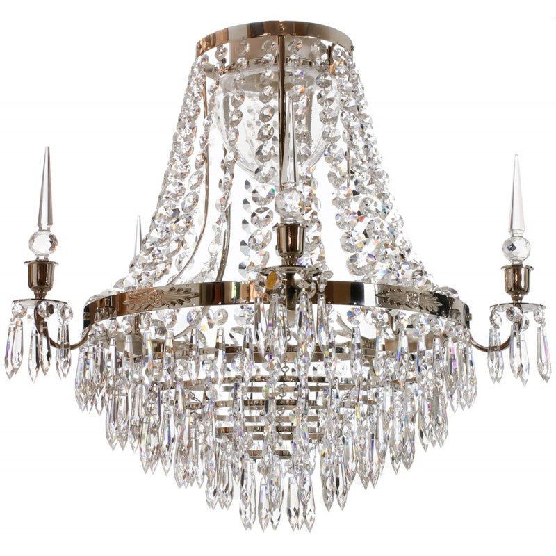 10 Large Nickel Bathroom Chandelier