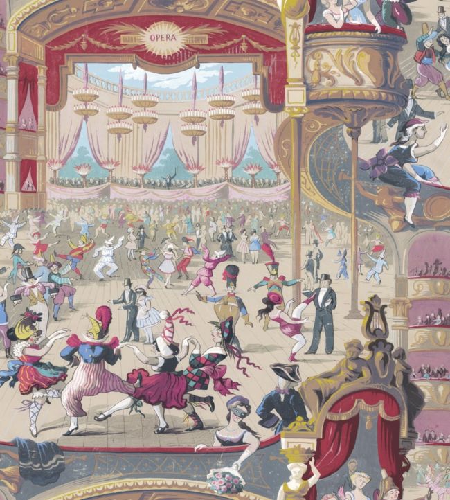 Cabaret Wallpaper - Multicolor - Cole & Son