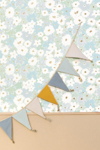 Flora Room Wallpaper - Blue