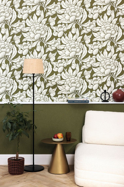 Envergure Room Wallpaper - Green