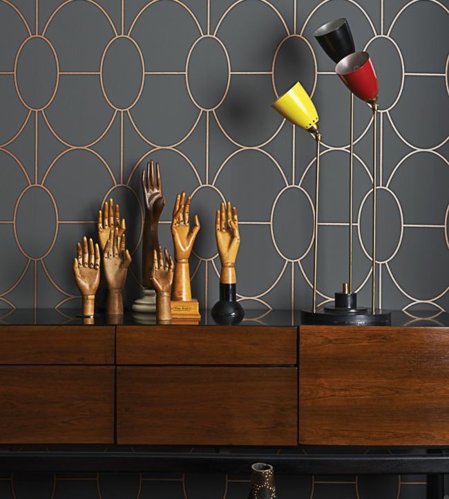 Riviera Wallpaper - Gray - Cole & Son