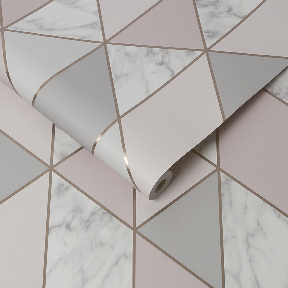 Marble Geo Wallpaper - Pink