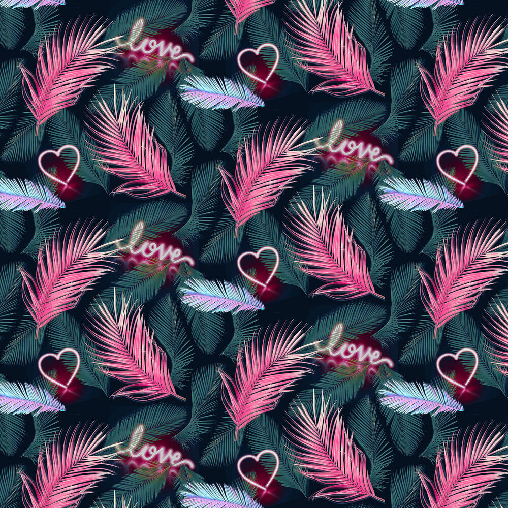 Neon Love Wallpaper - Multicolor