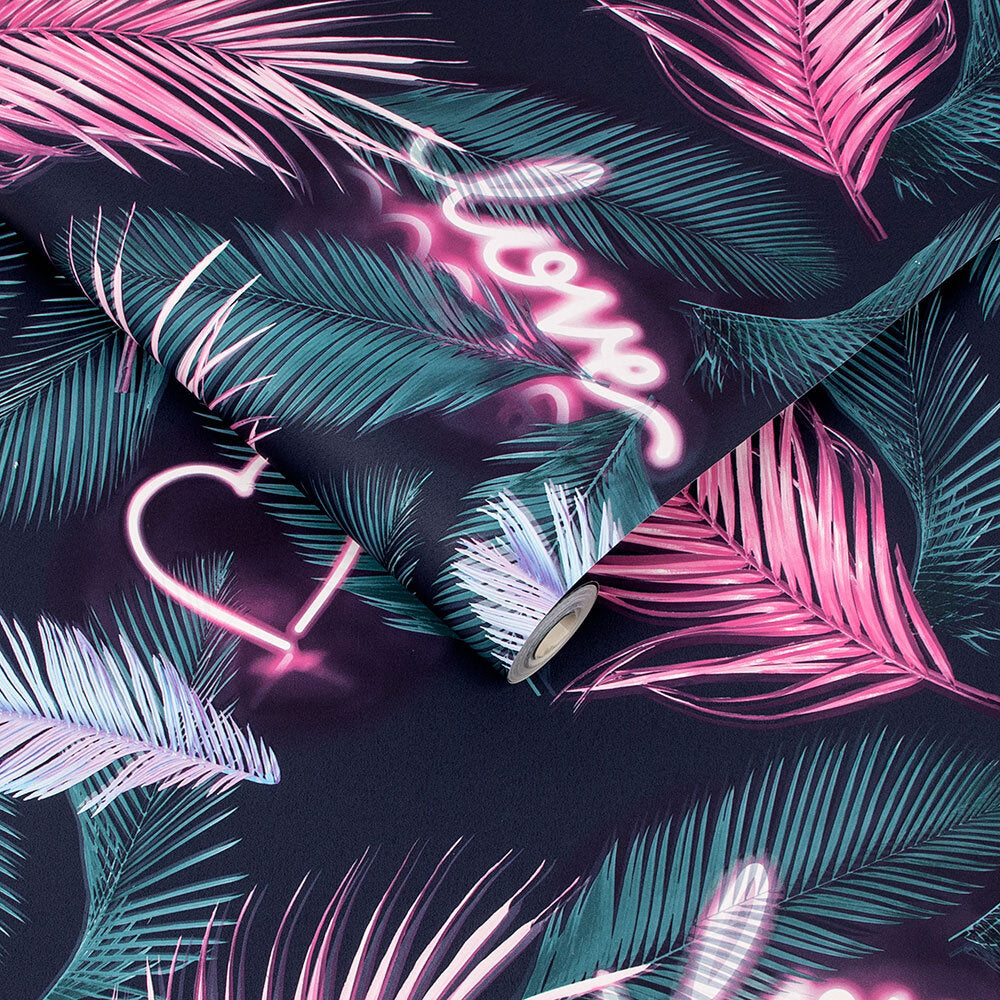 Neon Love Wallpaper - Multicolor