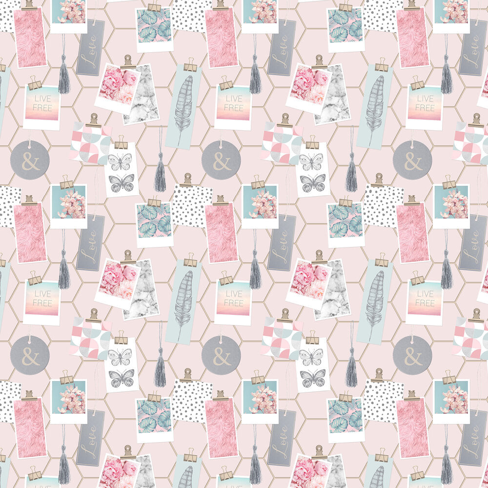 Clip Frames Wallpaper - Pink