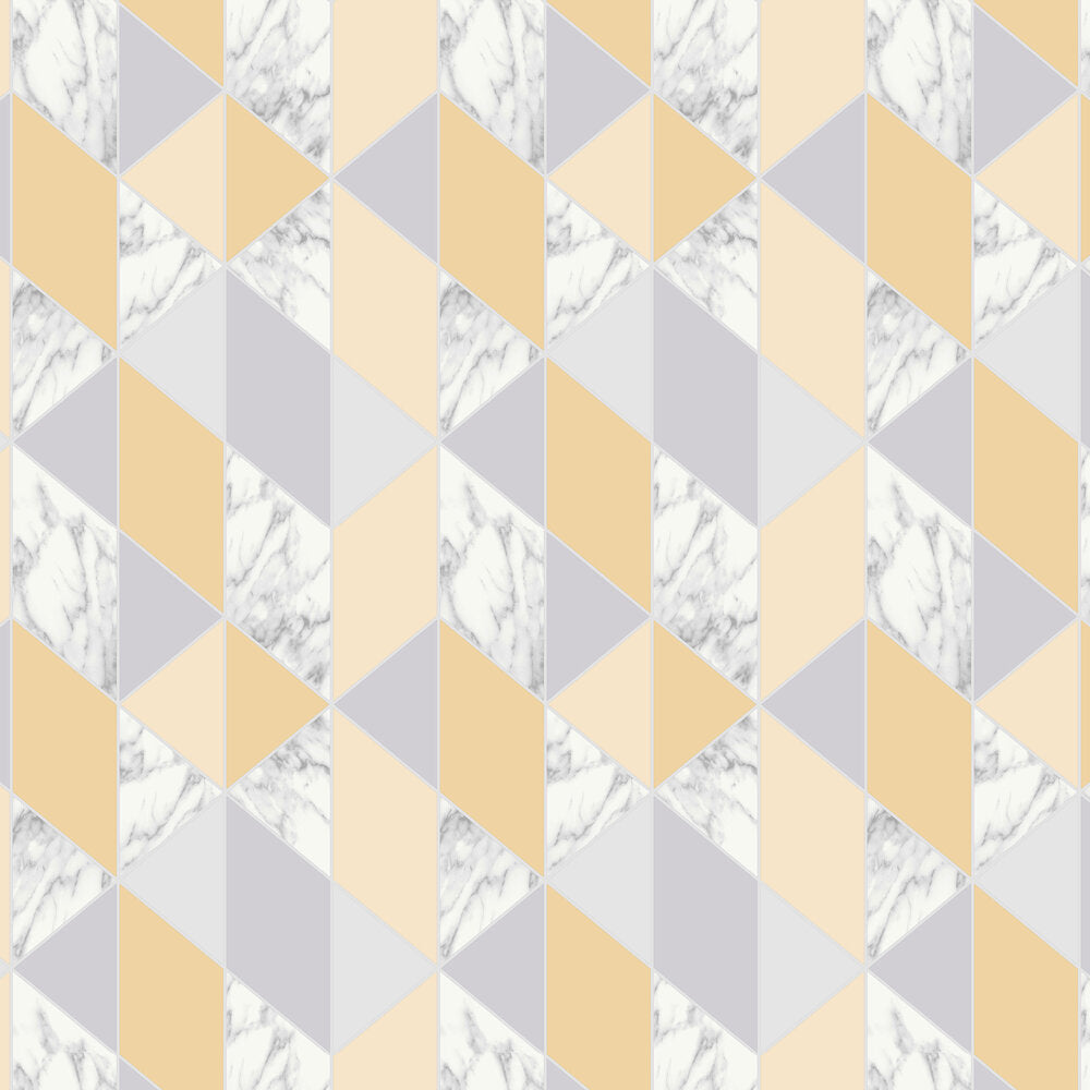 Marble Geo Wallpaper - Gold