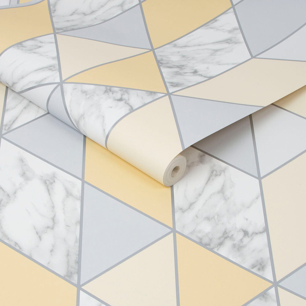 Marble Geo Wallpaper - Gold