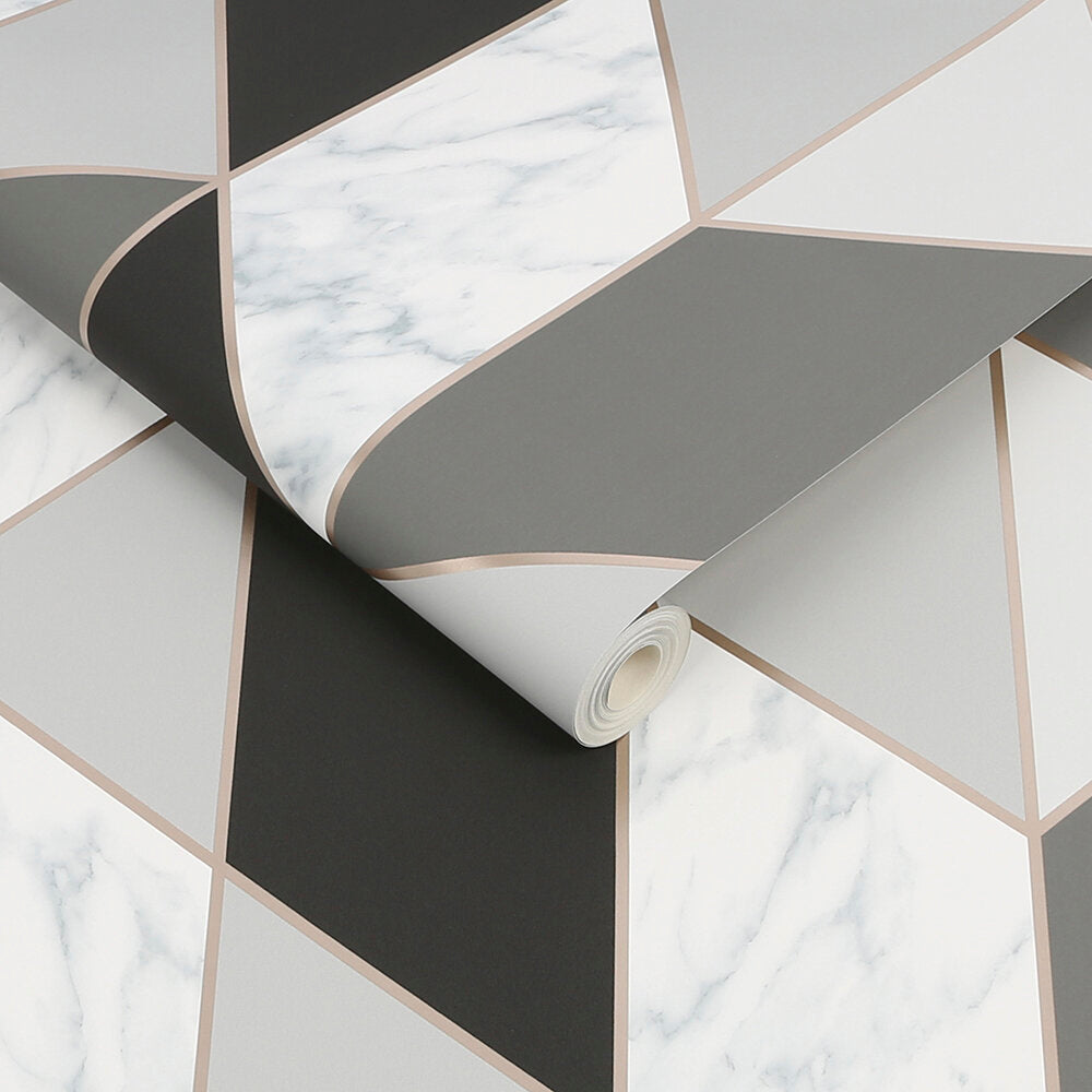 Marble Geo Wallpaper - Black