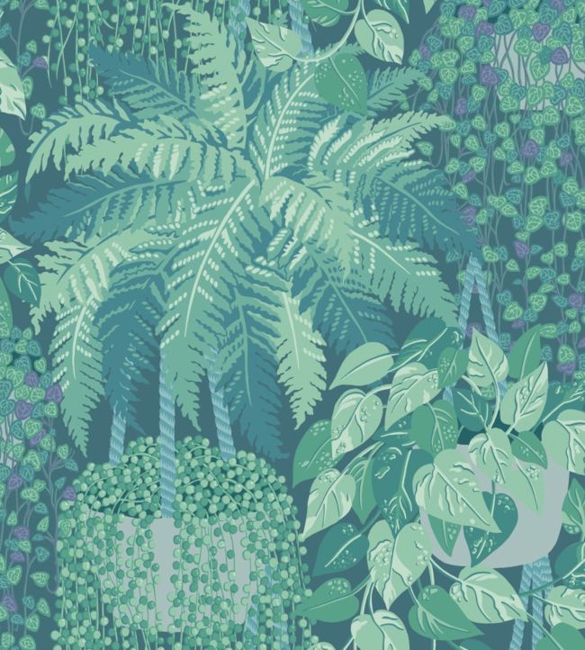 Fern Wallpaper - Teal - Cole & Son