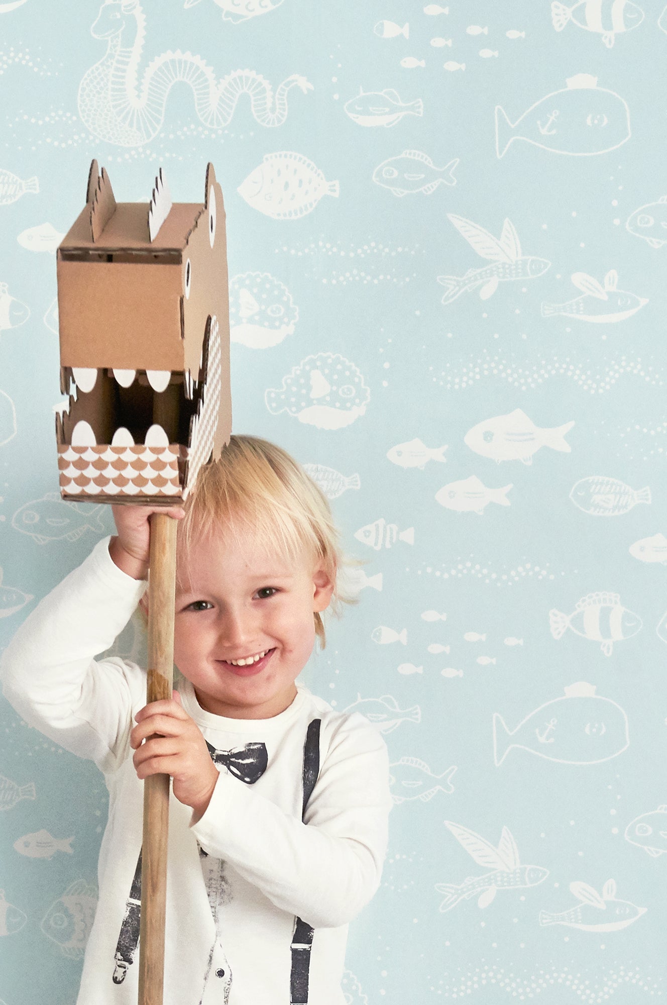 The Big Blue Dusty Turquoise Wallpaper - Majvillan