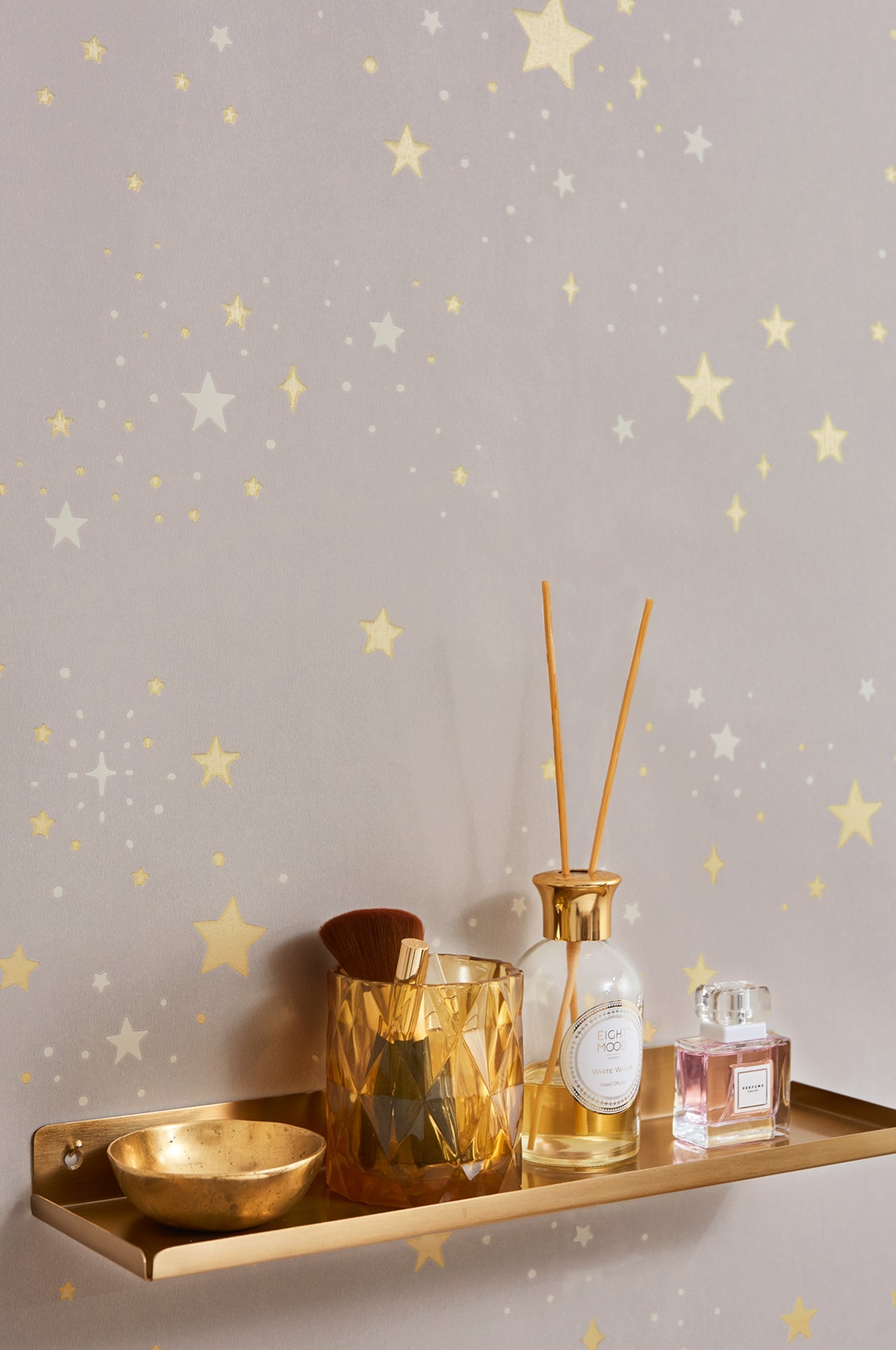 Twinkle Dusty Lilac Wallpaper - Majvillan