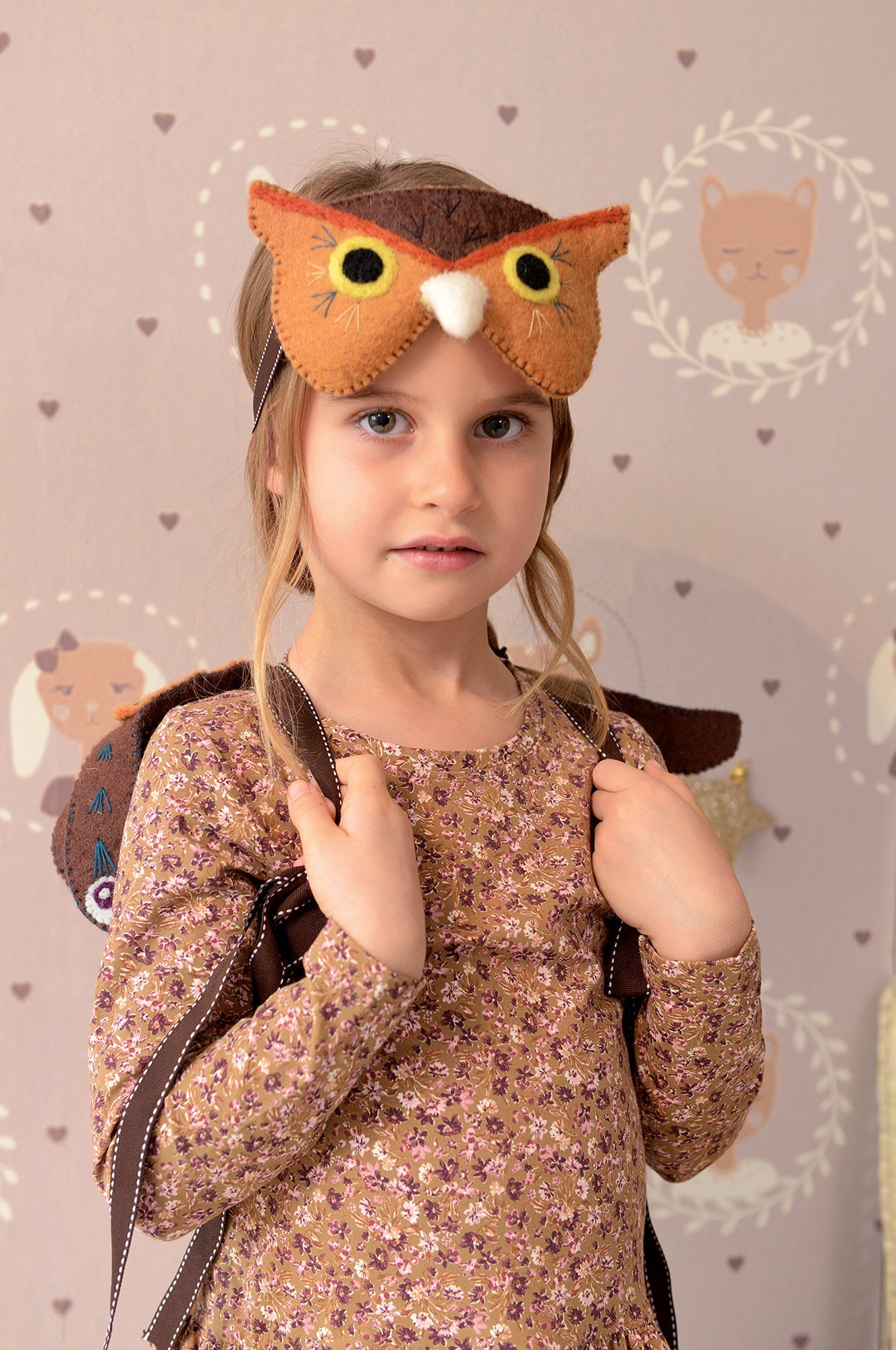 Hearts Dusty Warm Lilac Wallpaper - Majvillan