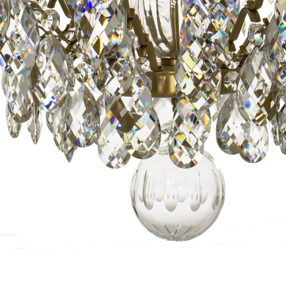 Baroque 10 arm crystal chandelier - ball