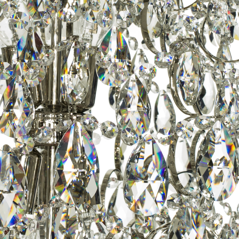 Modern Style Crystal Chandelier: Nickel plated and crystal (50cm/19.7 inches)