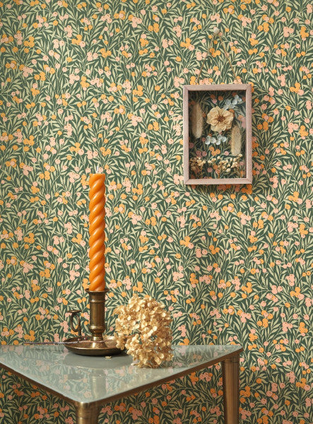 Cherry Room Wallpaper - Green