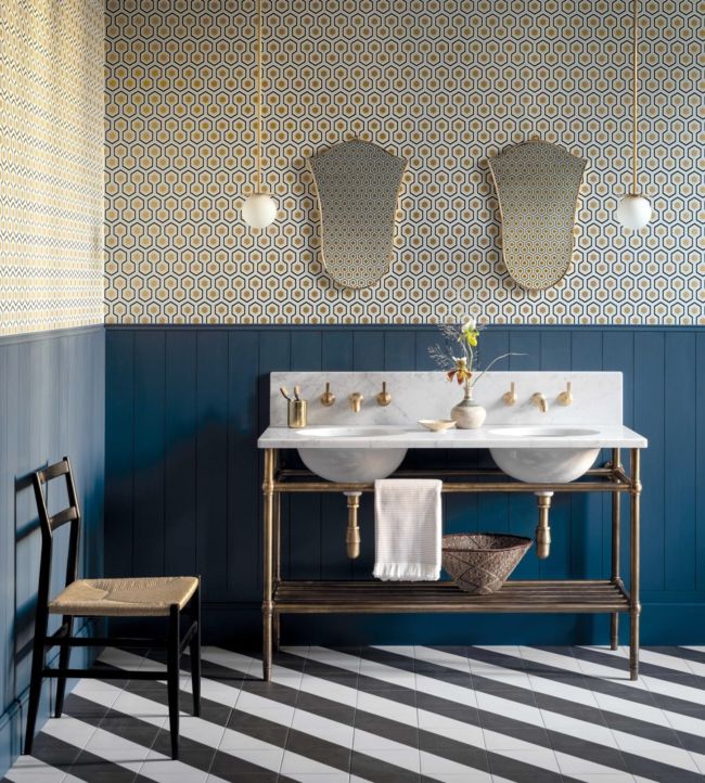 Hicks' Hexagon Wallpaper - Sand - Cole & Son