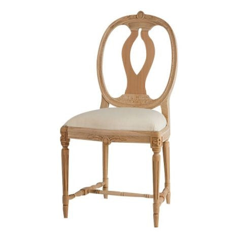 Anna Wooden Chair with Seat - carving