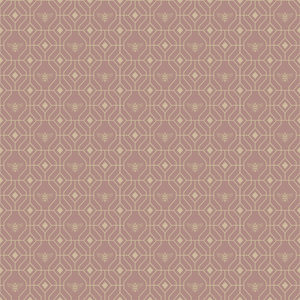 Bee Deco Wallpaper - Pink