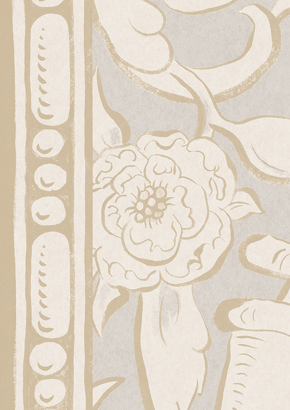 Bacchus Room Wallpaper - Cream