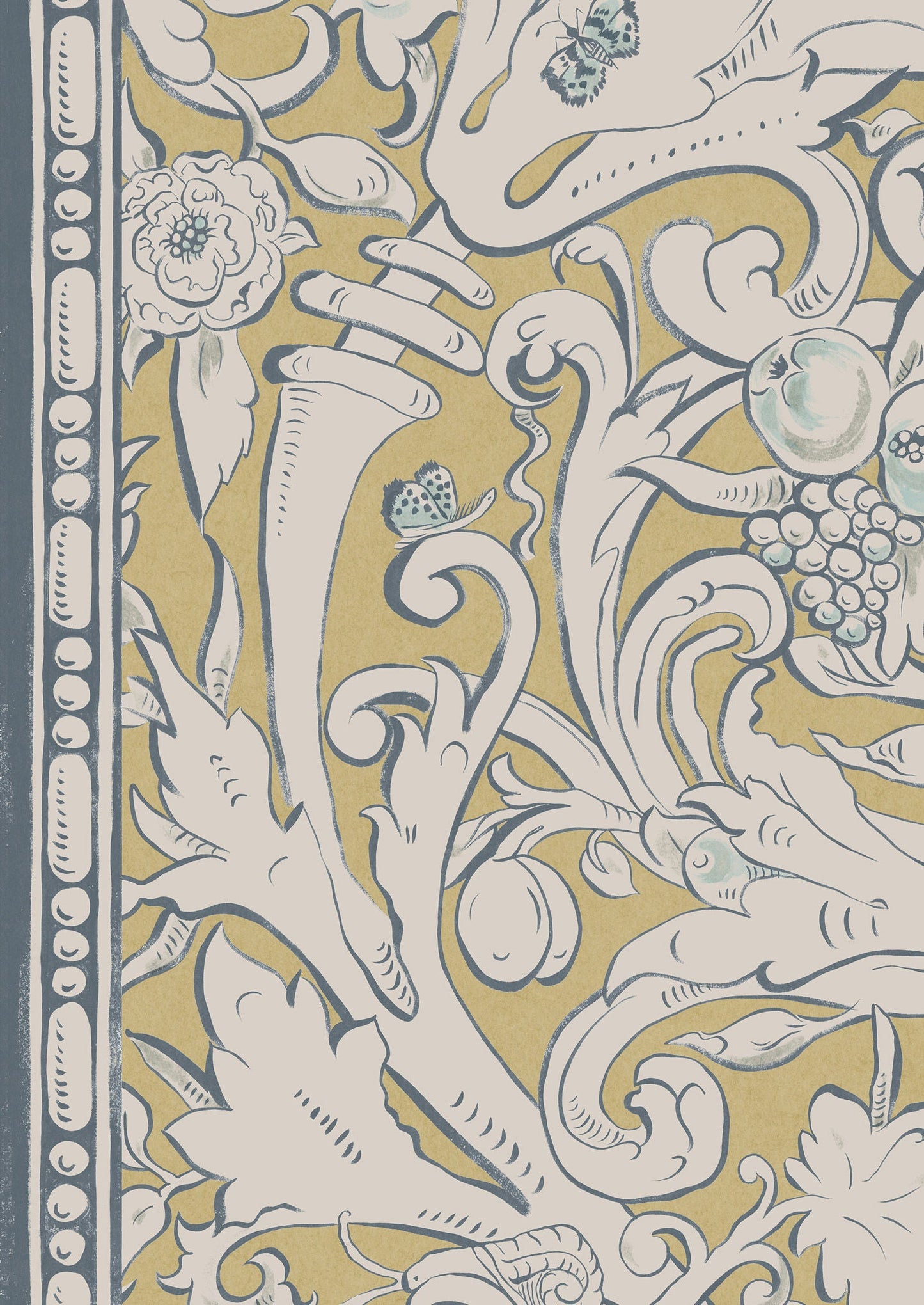Bacchus Wallpaper - Yellow