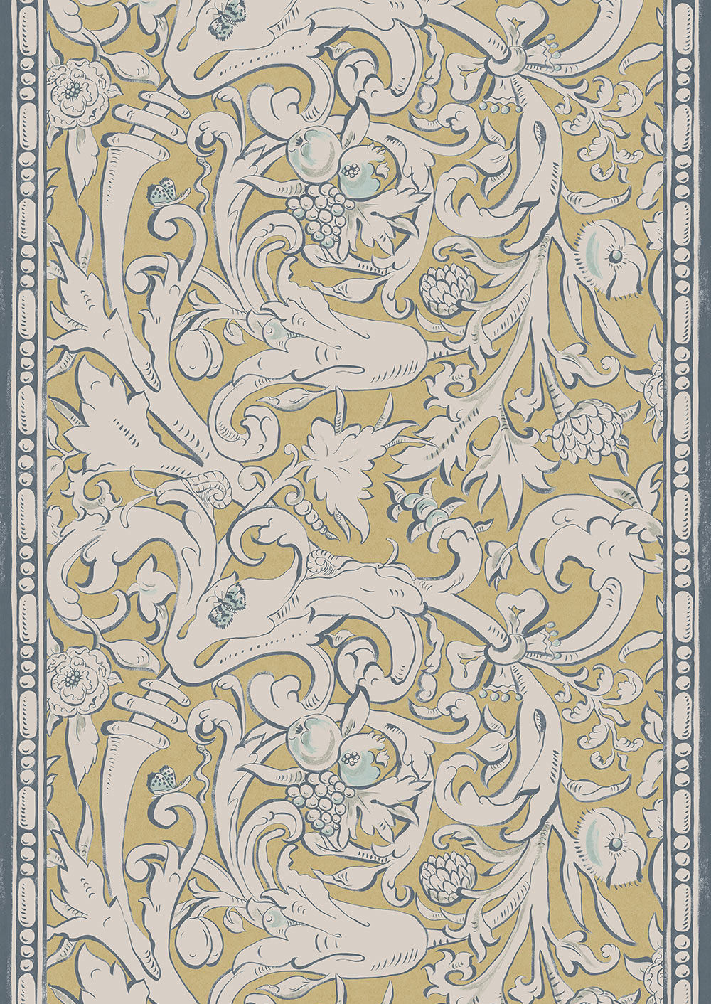 Bacchus Room Wallpaper - Yellow