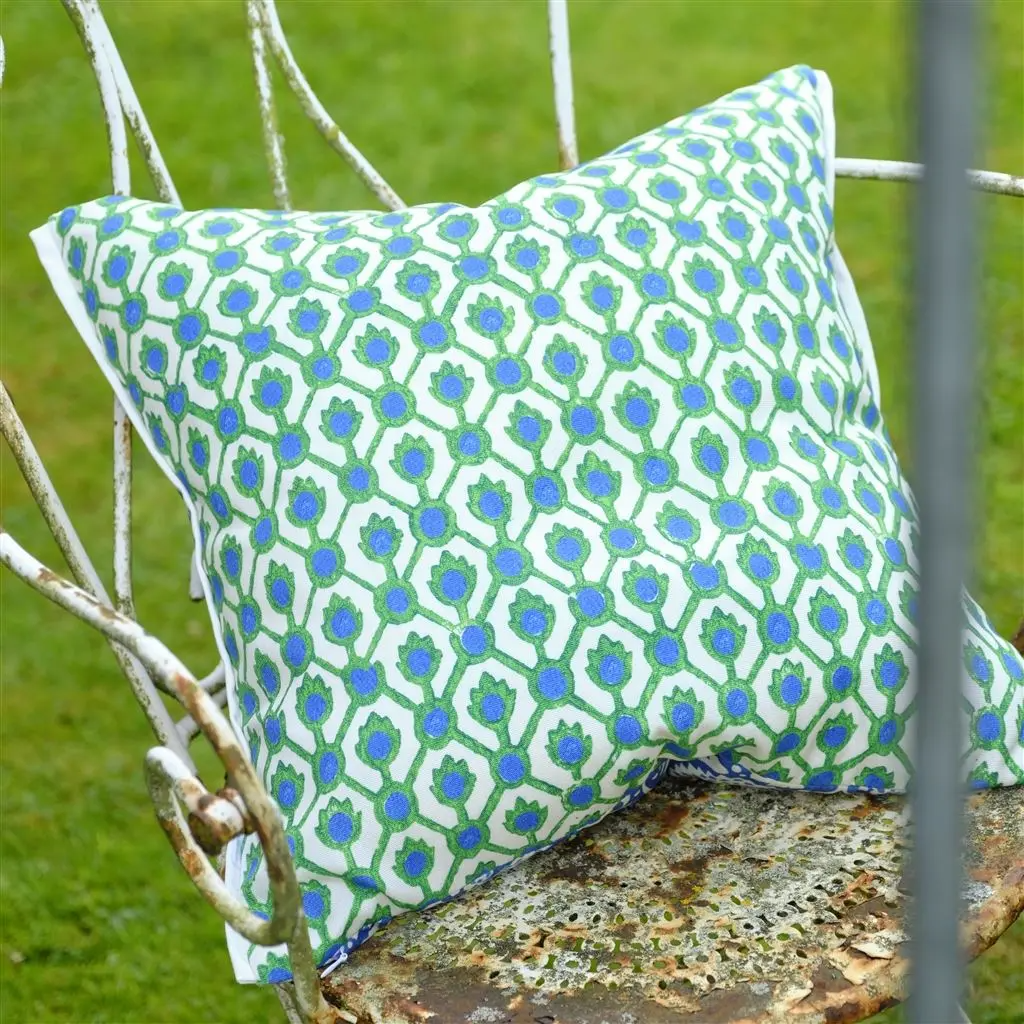 Outdoor Shaqui Prussian Cushion - Designers Guild