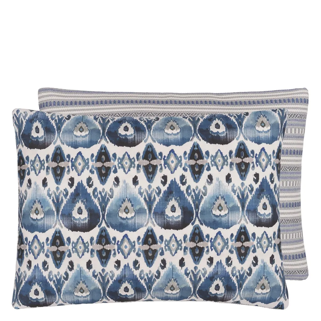 Cuzcita Indigo Outdoor Cushion - Designers Guild