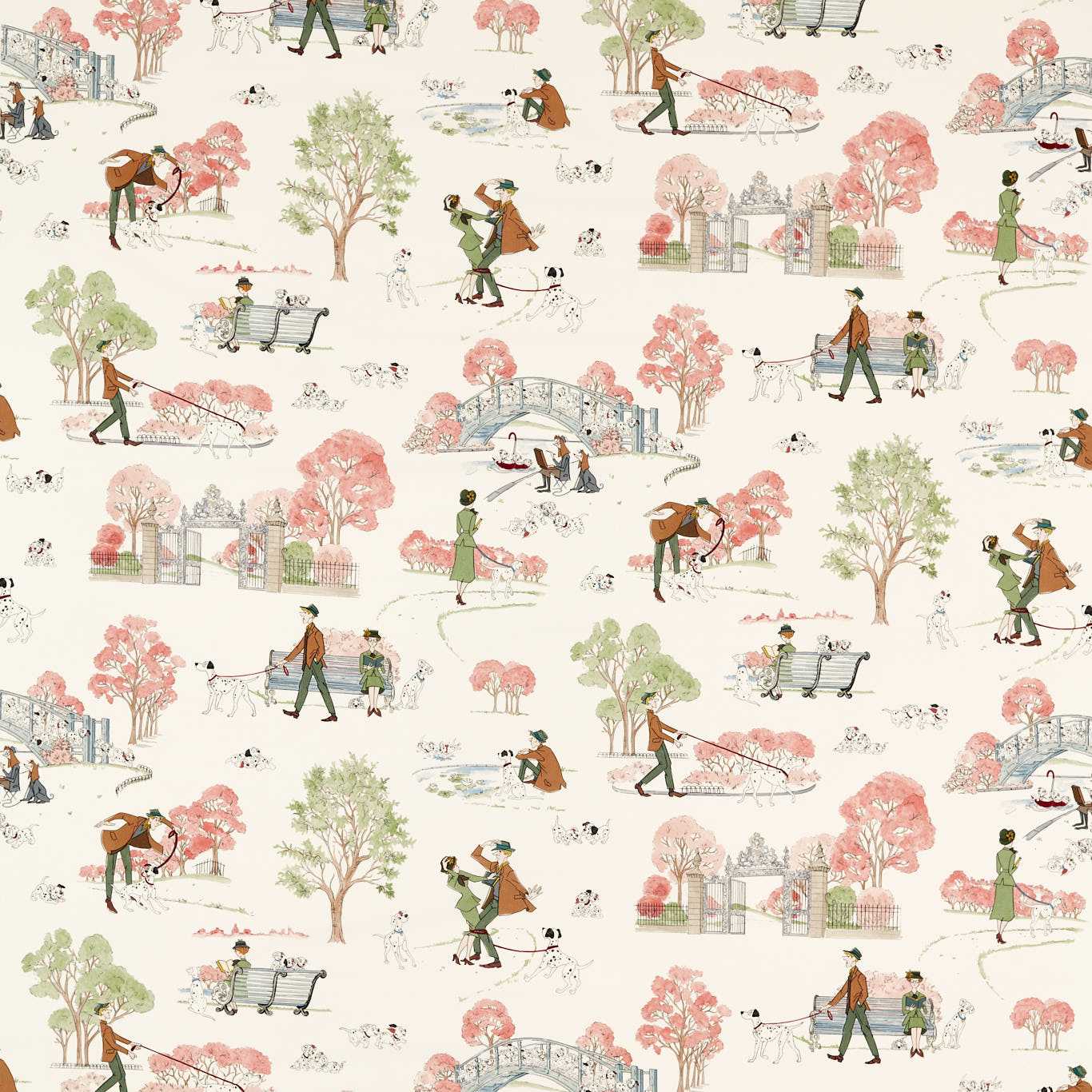 101 Dalmatians Candy Floss Fabric