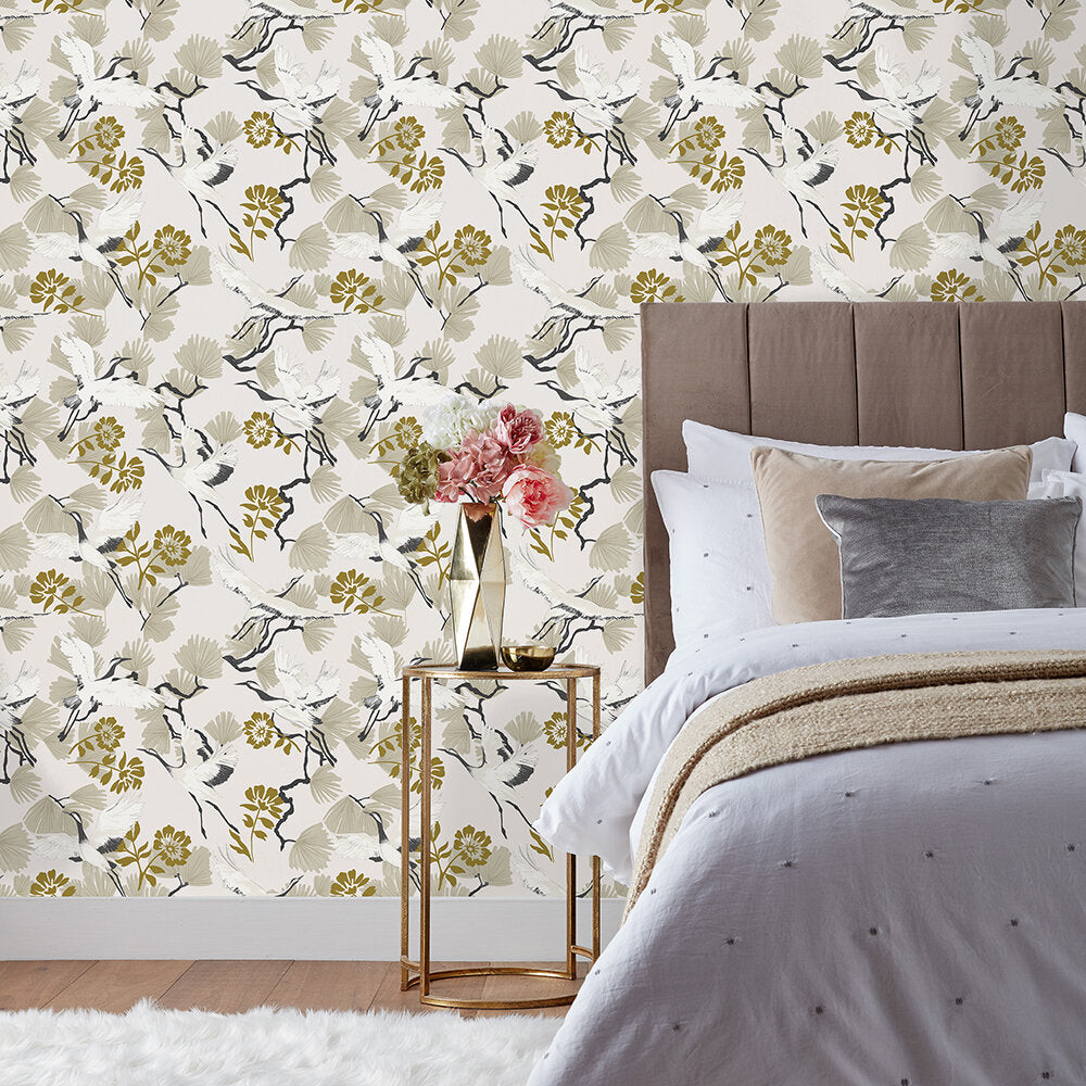 Demoiselle Room Wallpaper - White