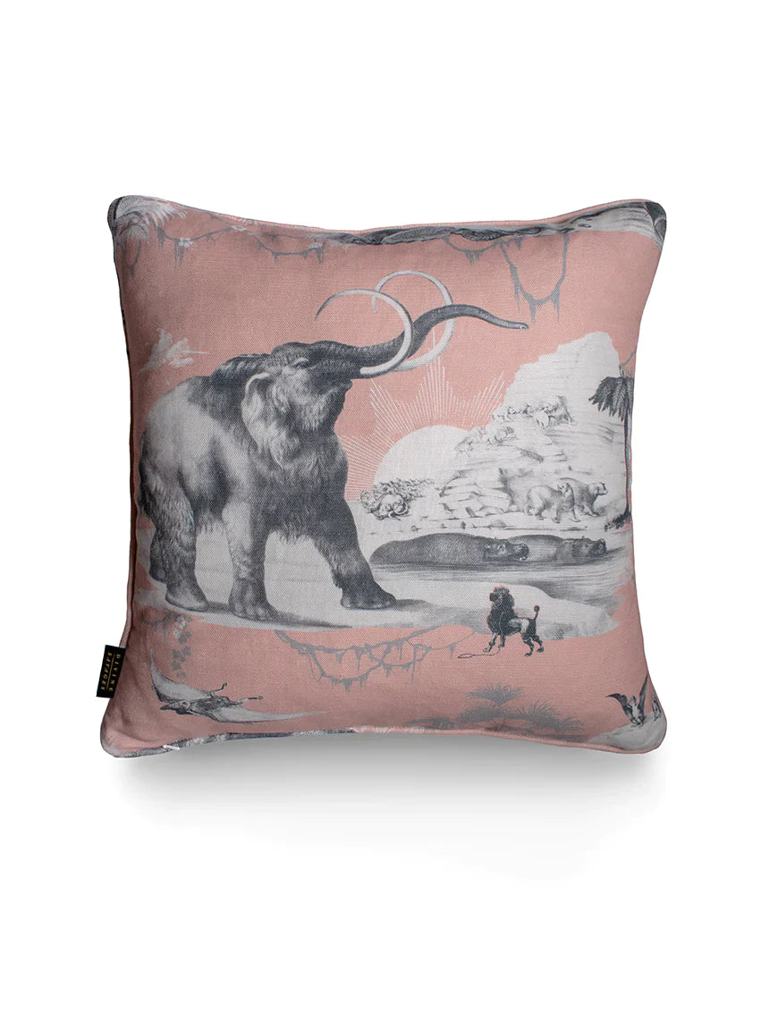 Extinctopia 'Blush' Back Linen Cushion