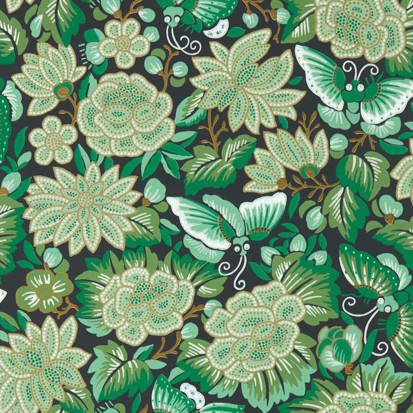 Amara Butterfly Wallpaper - Green