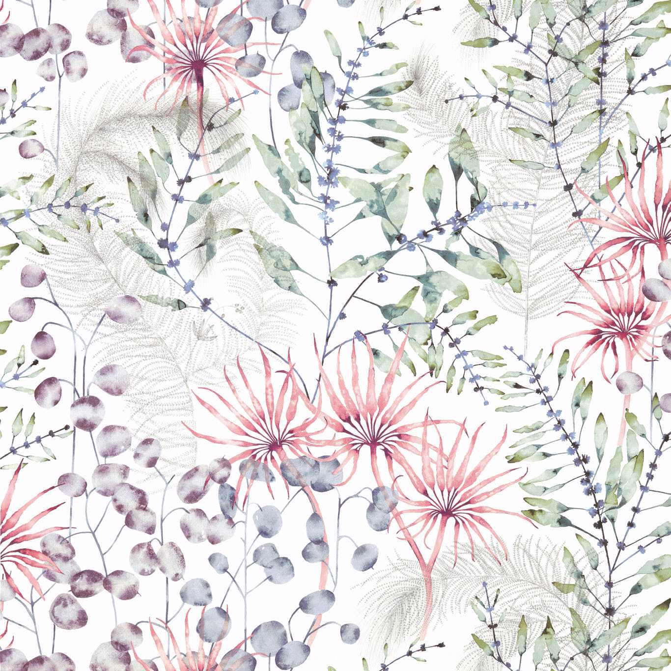 Postelia Fabric - Berry/Heather