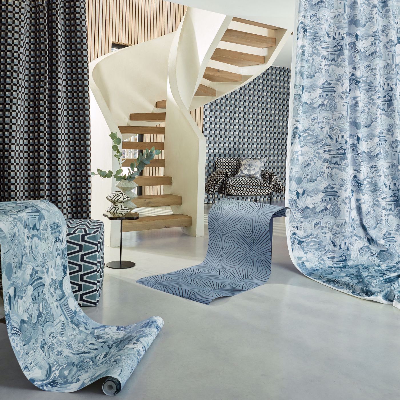 Journey of Discovery Room Fabric - Wild Water/Exhale