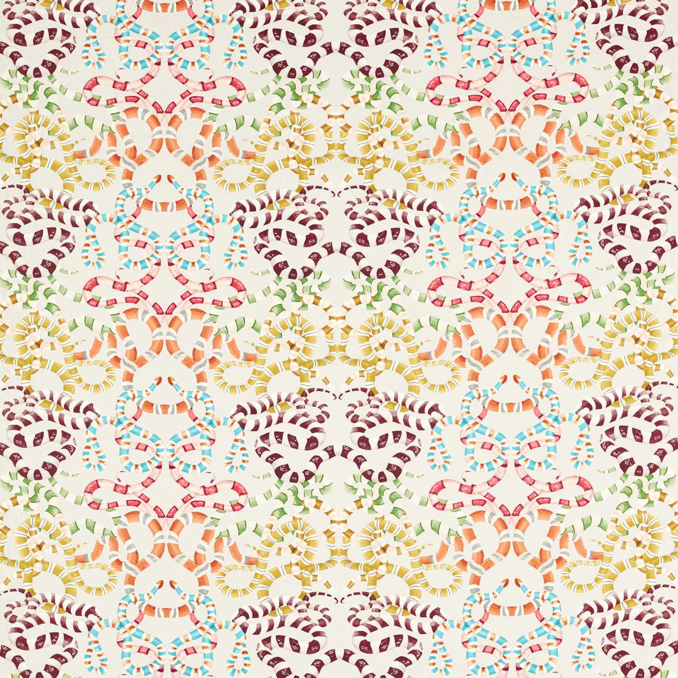 Serpenti Room Fabric - Onsen/Emerald/Azul