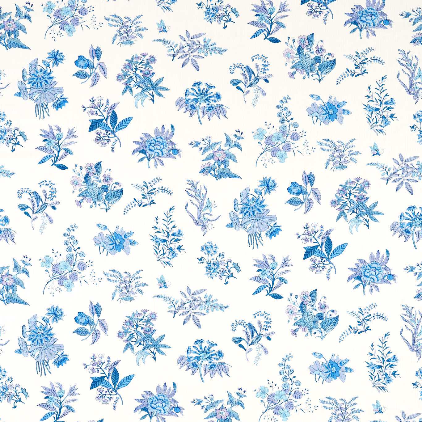 Woodland Floral Room Fabric - Peridot/Ruby/Pearl