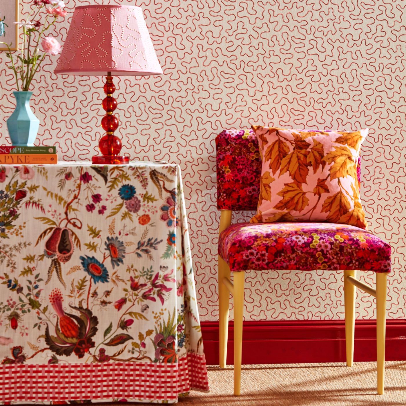 Wildflower Meadow Room Fabric - Carnelian/Spinel/Amethyst