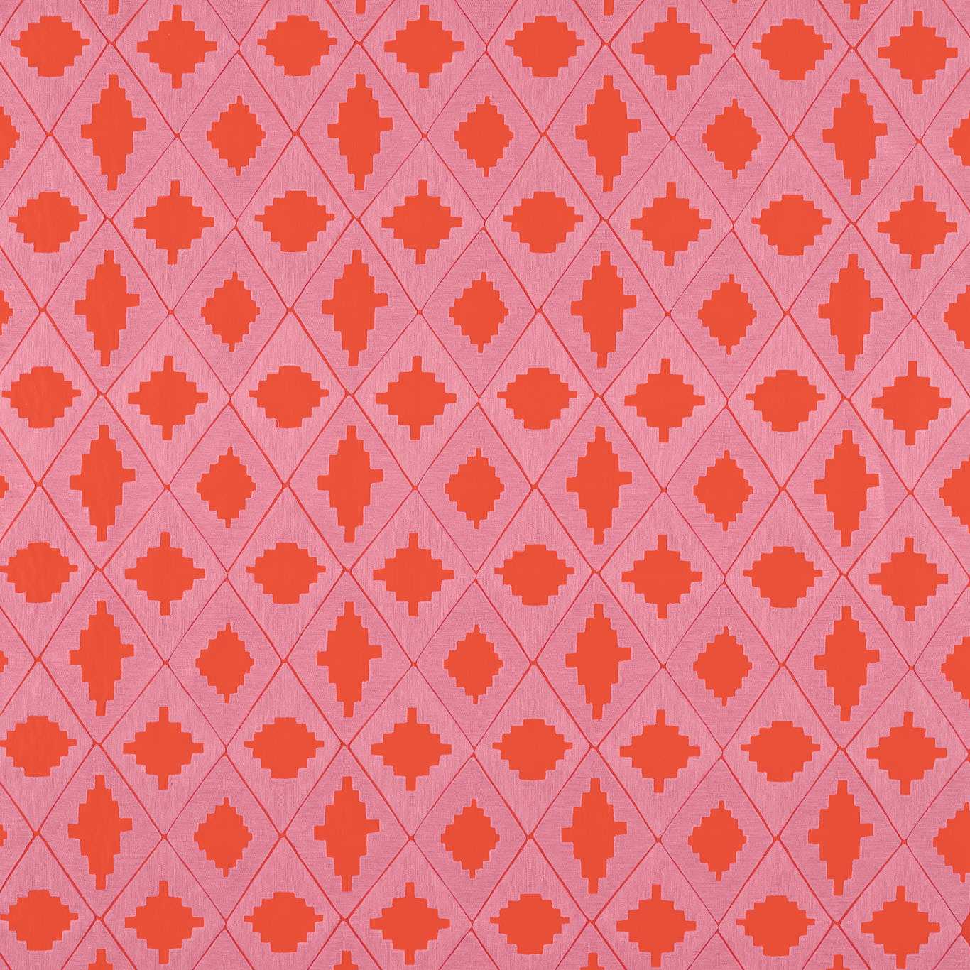 Garden Terrace Fabric - Ruby/Rose