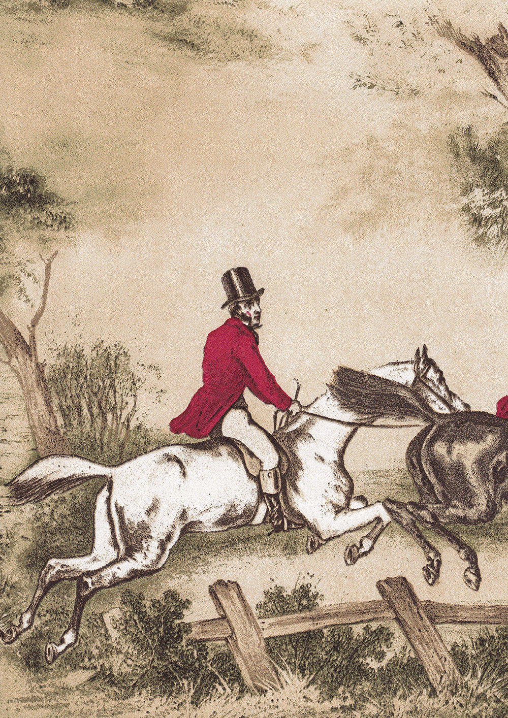 Hunting Scenes Room Wallpaper - Brown