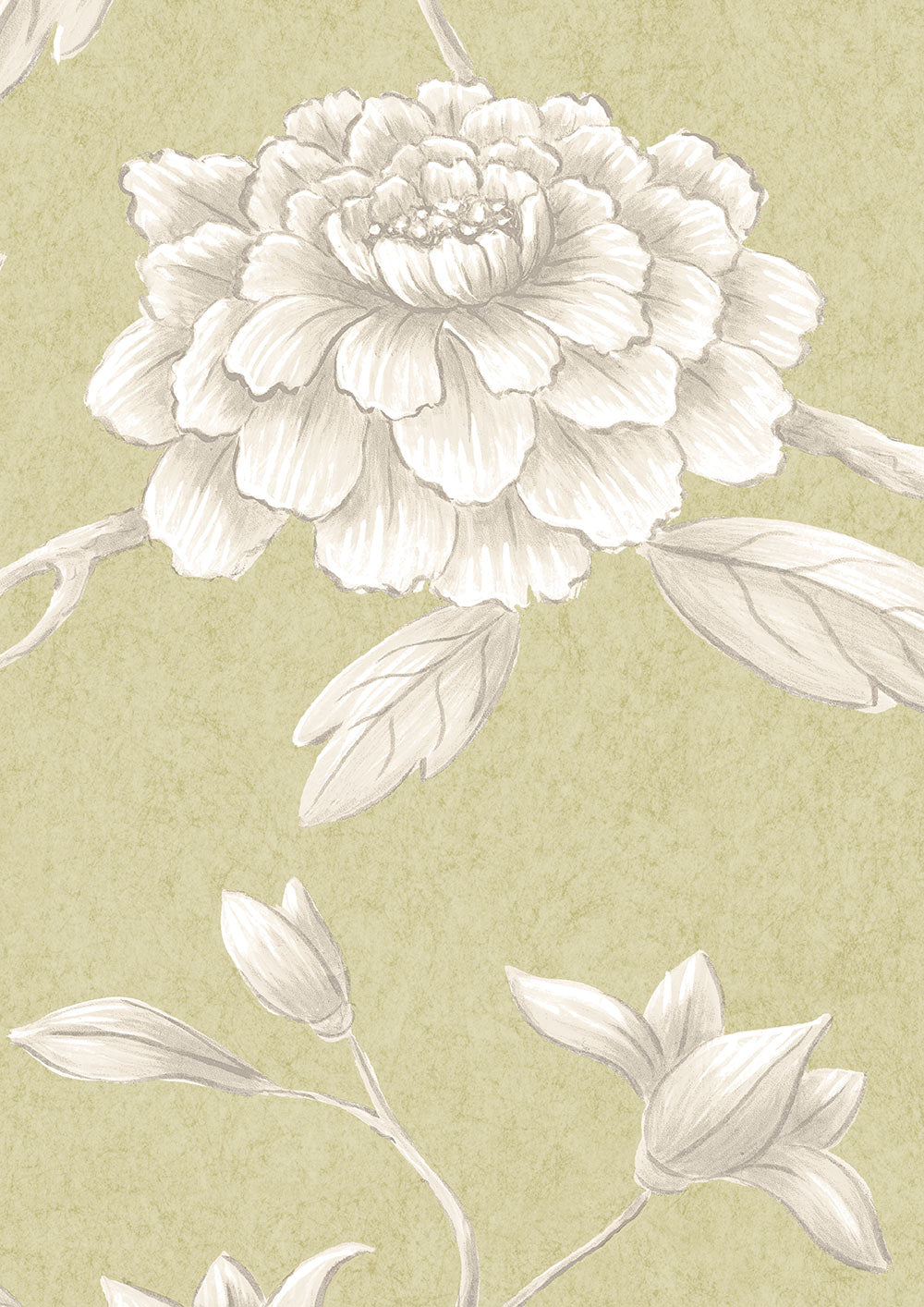 Jasper Peony Room Wallpaper - Sand