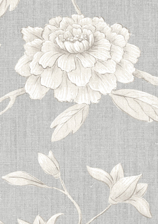 Jasper Peony Room Wallpaper - Gray